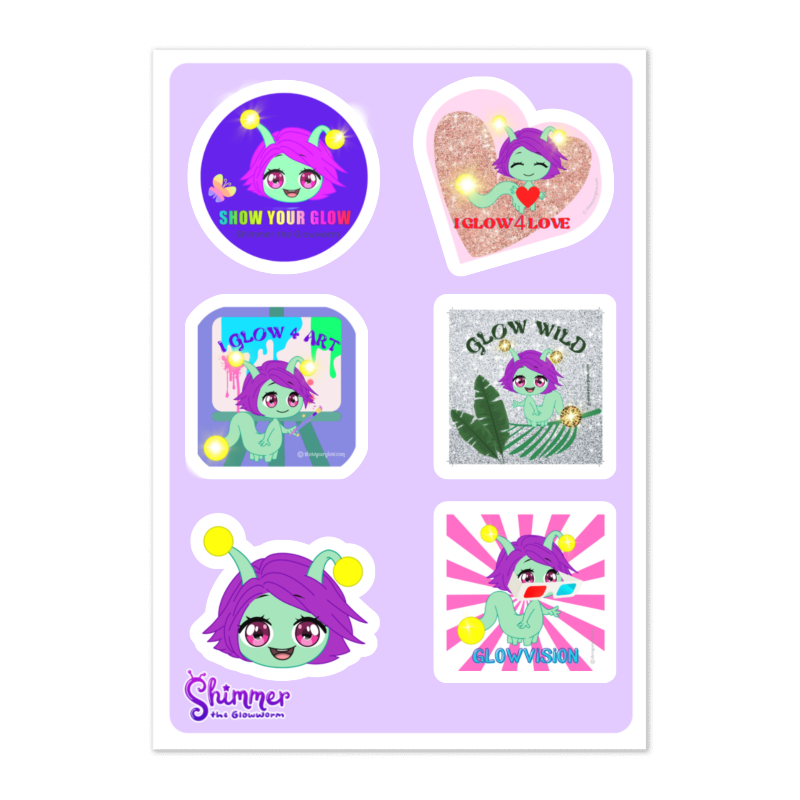 Shimmer Sticker sheet